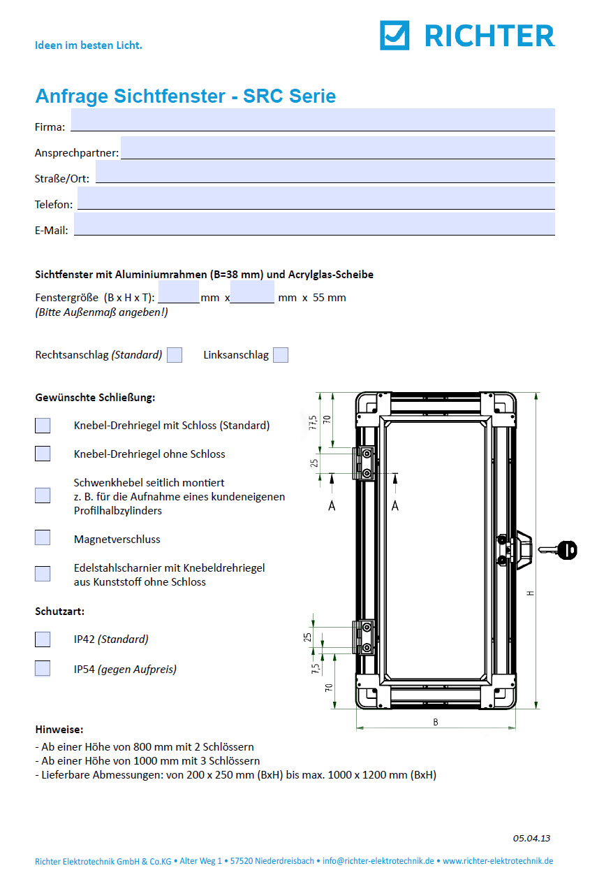 Anfrage SRC-Sichtfenster